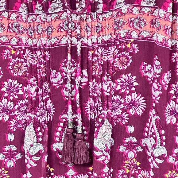 Beautiful St. John's  Bay women's purple boho floraL top / blouse, Lined, S, NWT - Picture 6 of 9